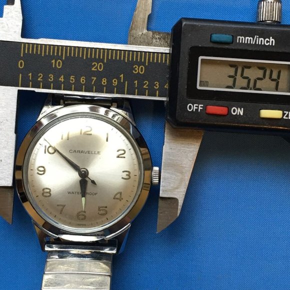 Vintage 1965 Caravelle Bulova M6 Waterproof Men's Watch Hand Wind runs - Picture 11 of 11